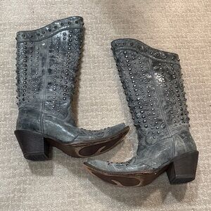 Corral Vintage Studded Black Western Boots